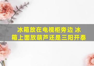 冰箱放在电视柜旁边 冰箱上面放葫芦还是三阳开泰